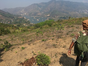 Blick auf Huay Ian und den Mekong